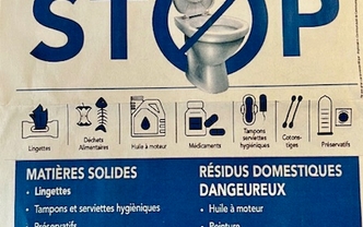 Assainissement : il ne faut pas jeter n'importe quoi dans les toilettes et dans les éviers
