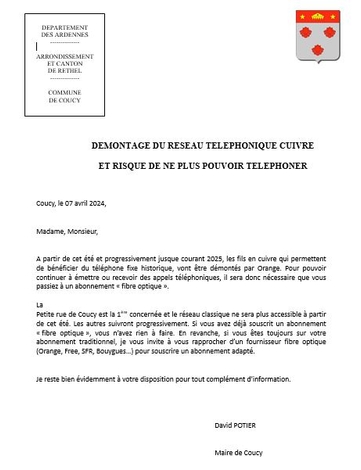 Démontage réseau téléphonique cuivre 