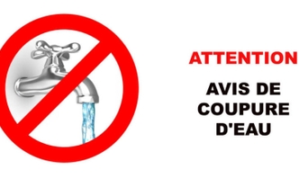 Coupure d'eau le mardi 09 septembre