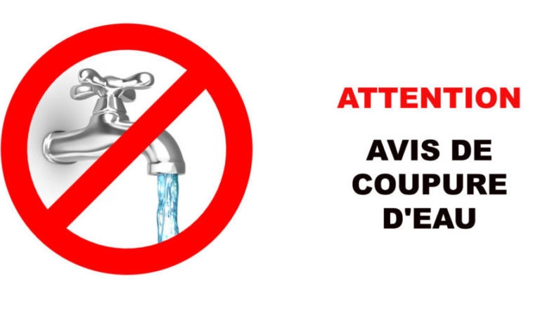 Coupure d'eau le mardi 09 septembre